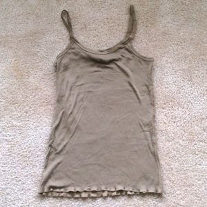 Olive green spaghetti strap tank top